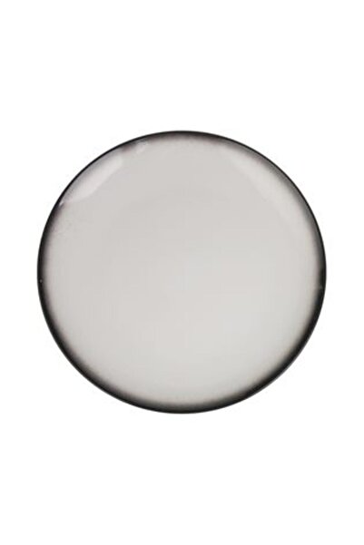 SHOPIENS Black Ceramic Plate Stone Effect for Fruits Ø19 cm