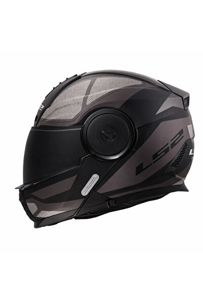 LS2 SCOPE 2 AXIS MAT SİYAH-TITANIUM KASK (SİYAH VİZÖR)