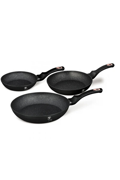 Berlinger Set of 3 frying pans, Black Rose Collection - BH/6158F