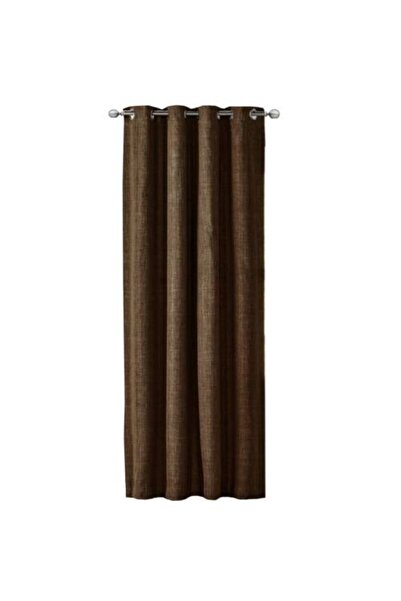 JEMIDI Elfie Opaque curtain with rings, 140 x 245 cm, Brown, Polyester, 55279...