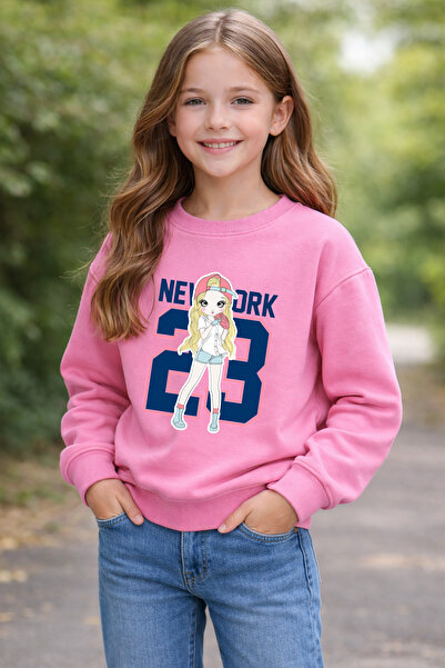 ADABEBEK Hanorac pentru copii cu imprimeu premium New York Girls' Team 27022