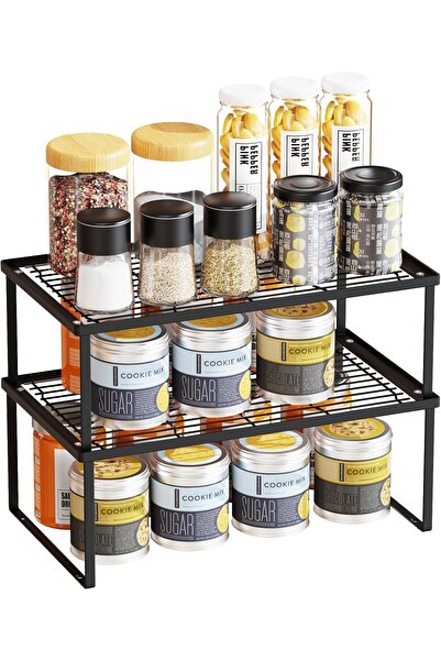 Other Organizator Bucătărie Lanejoy - Set 2 Rafturi Metalice Pliabile, Antico...