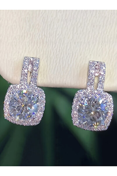 Take Two By Styli Embellished Square Earrings