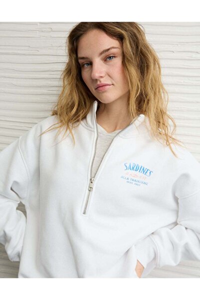 AMERICAN EAGLE سويت شيرت AE Everyday Luxe بسحاب ربعي