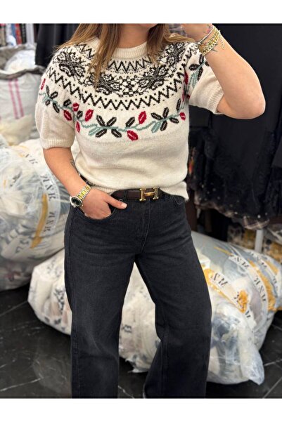 Desingadd Triko Desenli Bluz