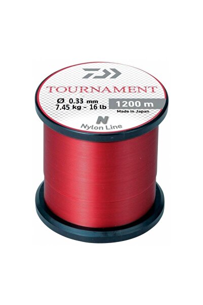daiwa Tournament Red 1200mt 0.33mm Bobin Olta Misinası Kırmızı