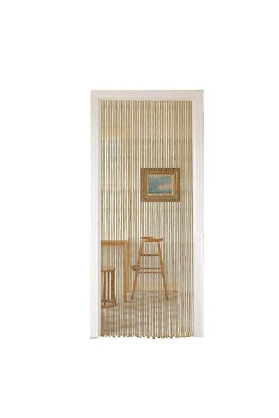 Generic LUANCE 54-String Braided Cotton Rope Door Curtain Natural 90 x 200 cm