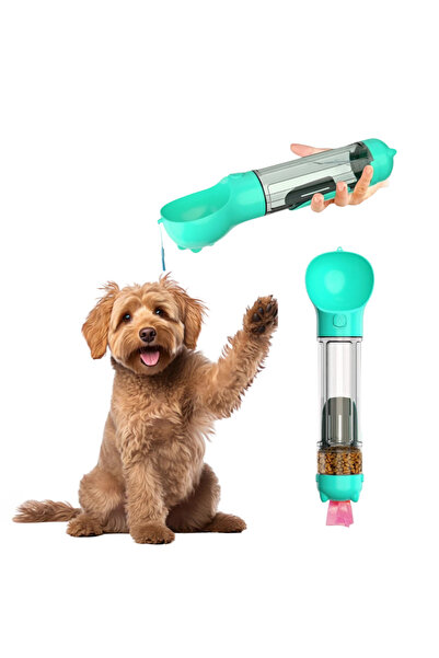 Other Sticlă de Apă pentru Câini 2 în 1 - Adăpătoare și Recipient Hrană, Plas...