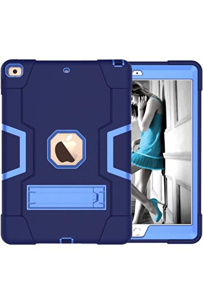 Other iPad 6/5 9.7 Case - Armored with Stand, 3-Piece Protection, Silicone an...