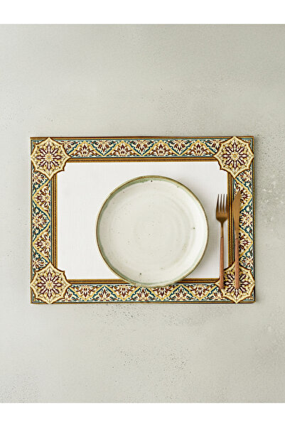 Markaev Комплект от 4 памучни подложка за хранене с цвете Рамадан