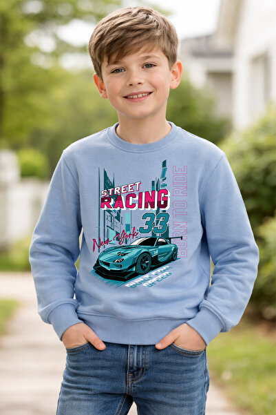 ADABEBEK Hanorac pentru copii cu imprimeu Premium Street Racing 26127