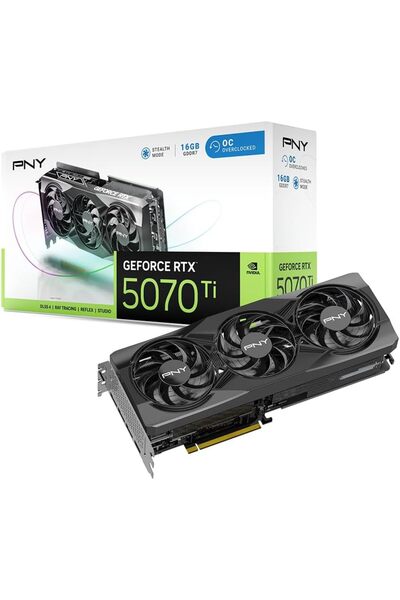 PNY GeForce RTX 5070 Ti OVERCLOCKED Triple Fan Graphics Card