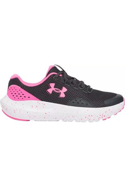 Under Armour GS Surge 4 Grade School Running Shoes, Synthetic Upper, Black (3...