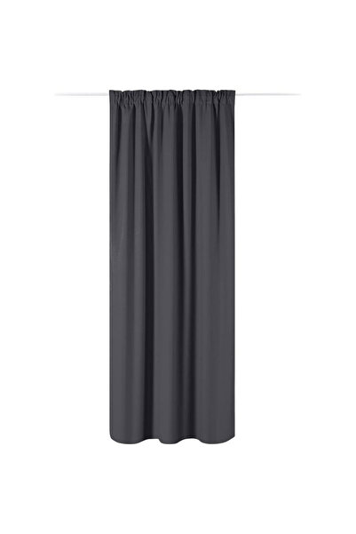 JEMIDI Opaque drapery with trim, 140cm x 250cm, Anthracite, Polyester