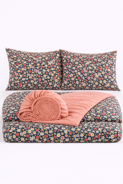 İQON Elastic Sheet Duvet Cover Set Double Size Vıolt Smn -246 Otlt2