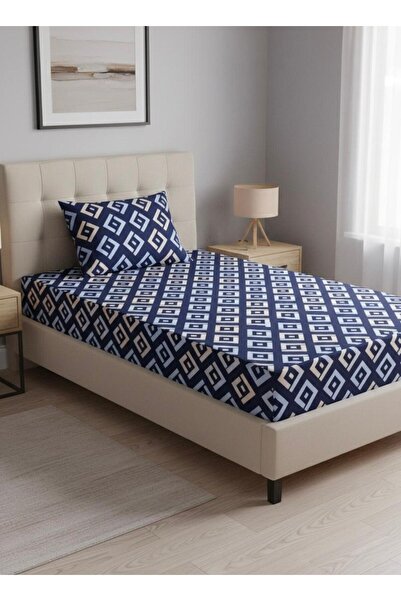 Design of colours Single Elastic Fitted Sheet and 1 Pillowcase