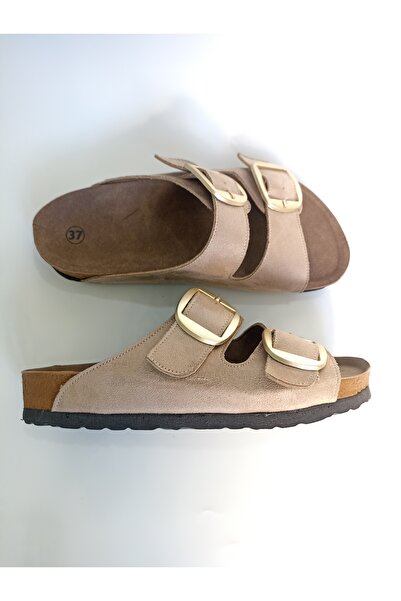 ezmoda Toprak Ben Double Buckle 5-Point Slippers