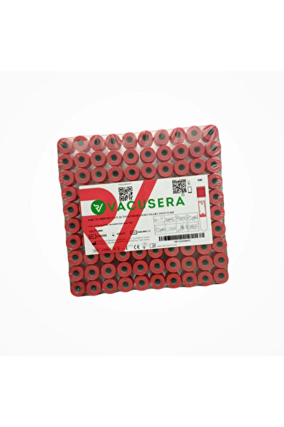 Vacusera Vaccusera Kan Alma Aktivatör Tüpü Kırmızı Kapak 4ml - 100'lü Paket