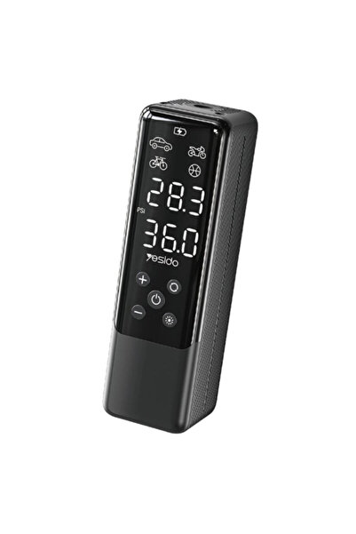 Yesido Мини автомобилен компресор, автомобилна въздушна помпа VC 05, черен