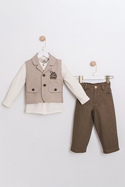 HAUSEkids 2-5 Years Old Antonıo Prime Boys' 3-Piece Set-Mink