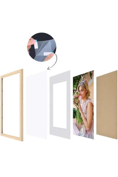 OEM Set de 3 rame foto din lemn 13 x 18 cm
