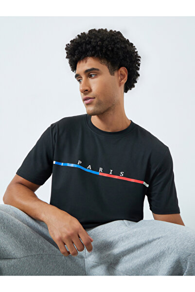 Take Two By Styli Men Graphic Print Round Neck T-Shirt