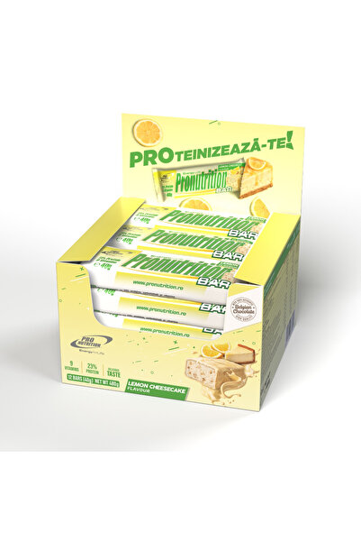Pro Nutrition Cutie 12 batoane proteice Pronutrition Bar Lemon Cheesecake, 40g