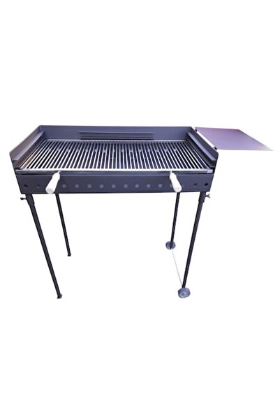 kooltom Grătar de grădină 80x40 reglabil pe 3 niveluri cu grătar din oțel ino...