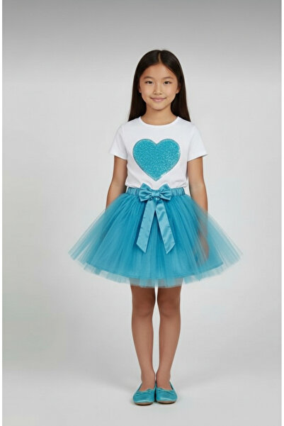NACAR STORE Girl's Heart T-Shirt Tutu Skirt Set April 23 October 29 Birthday ...