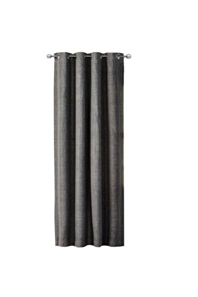 JEMIDI Elfie Opaque Curtain with Rings, 140 x 245 cm, Grey, Polyester, 55279....