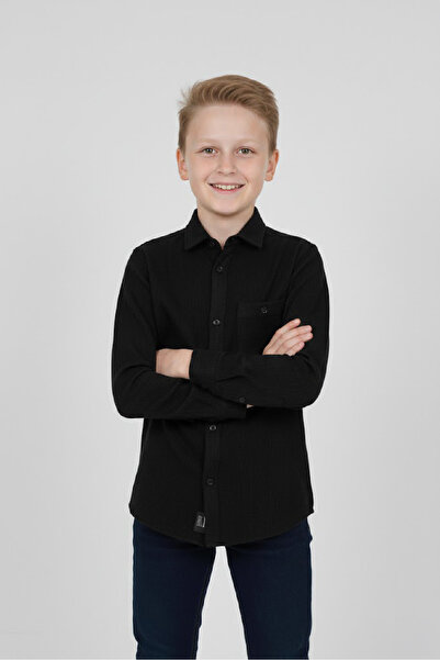 MODANINO Boy's 100% Waffle Cotton Shirt 3-12 Years 12521Hc