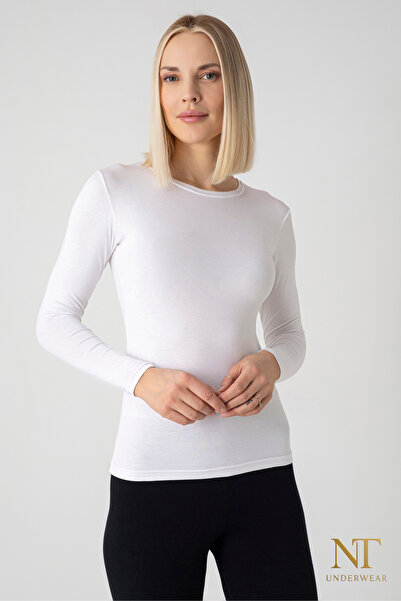 NT Underwear Women's Bamboo Long Sleeve Bodysuit – Natural, Lightweight, and ...