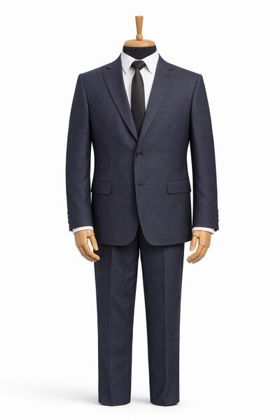 CLASSİCS MEN Dekosan Men's Regular Fit Dad Striped Suit - 7554