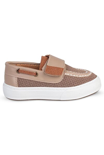 Civil Boys Pantofi casual din piele intoarsa cu o singura banda velcro 27 - Bej