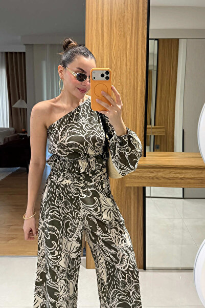 Gizem Ecemiş Devin Tek Kol Desenli Bluz