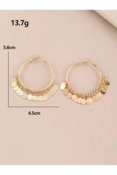 Take Two By Styli Round Tassel Hoop Earrings