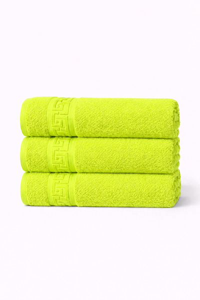 AtelierModa Premium Cotton towel with Greek border, soft and highly absorbent...