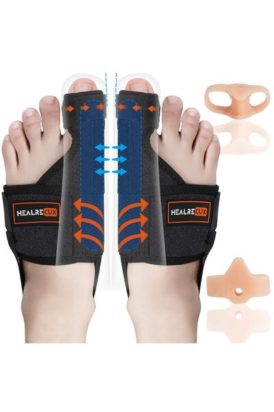 NO BRAND 2 x Atelă corectoare pentru Hallux Valgus cu 2 x Separatoare pentru ...