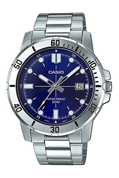 Casio Enticer Wrist Watch with Water Resistance and Stainless Steel Band Mode...