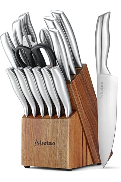 Laxum مجموعة سكاكين المطبخ المكونة من 15 قطعة