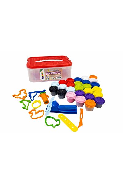 Gokidy مجموعة عجينة اللعب + صندوق تخزين 30x23، عجينة اللعب 25x25 جرام