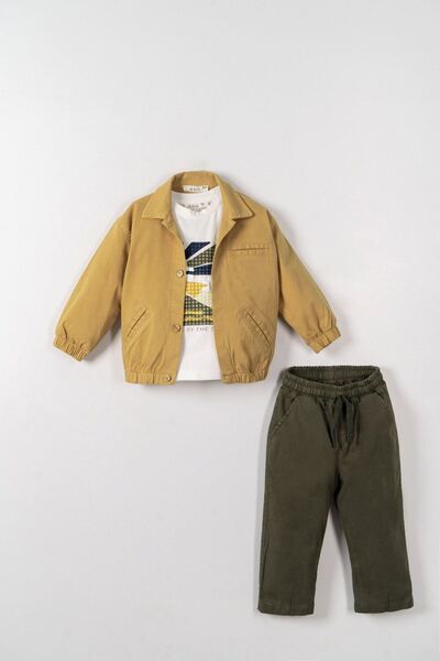 HAUSEkids 1-4 Years Old Luca Select Boys' 3-Piece Set - Mustard