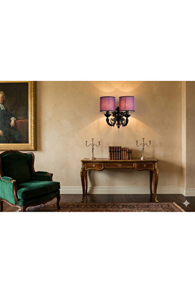 MASSARELLI مصباح حائط ريفير دوبل أسود-بنفسجي