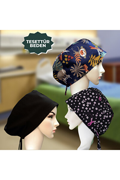 YİĞİTBAŞI 3 BİR ARADA ÇiçekKurdele-Siyah-Lacivert Doktor Hemşire Aşçı Cerrahi...