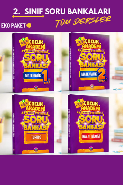 Çocuk Akademi 2.⁠ ⁠Sınıf Etkinlikli Soru Bankaları Tüm Seri