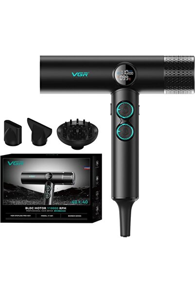VGR 401 Negatif İyon Saç Kurutma Makinesi Profesyonel BLDC Motor Fön Makinesi