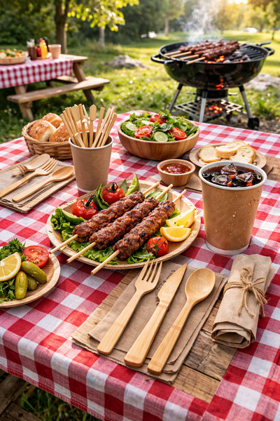 Broken Stone Adana Skewers 25 cm 200 Pieces – Durable and Suitable for Food C...