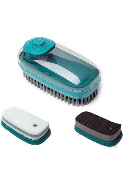 zola Perie multifuncțională 3 în 1 cu dozator de detergent, 5,5x11,5 cm, alba...