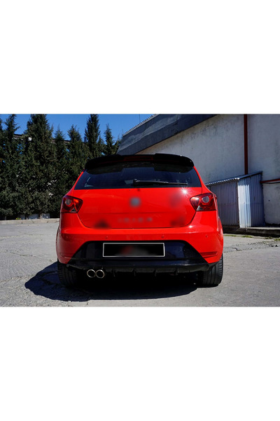 SML Dizayn Seat Ibiza Uyumlu 2008-2017 Arka Tampon Difüzör Ek Siyah Plastik P...