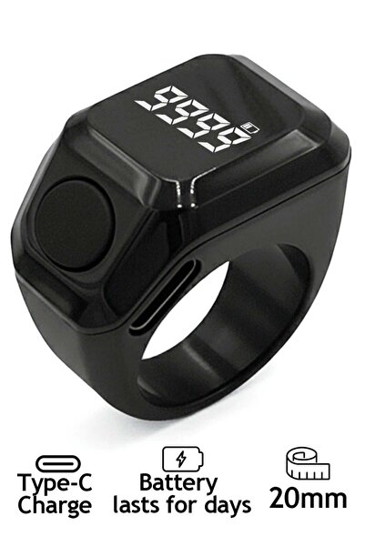 bestouch Smart Prayer Ring - Metallic Version 20mm in Black